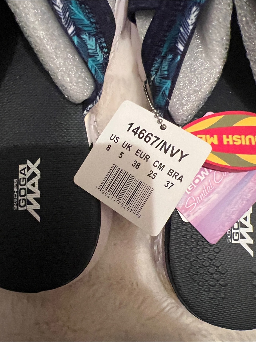 Skechers On-The-GO 400 - Tropical Navy Multi Women's Slide Sandals - Picture 2 of 5